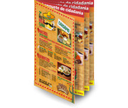 Cardápios Personalizados 8 Páginas Com Dobra Reciclato 240g (210x300mm)