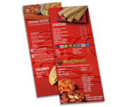 Cardápios Personalizados Simples Couchê 300g (105x300mm)