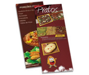 Cardápios Personalizados Simples Couchê 250g (105x300mm)