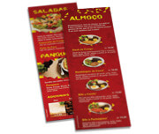 Cardápios Personalizados Simples Couchê 300g (105x300mm)