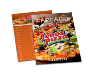 Cardápios Personalizados Simples Couchê 250g (210x300mm)