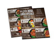 Cardápios Personalizados Simples Couchê 250g (150x210mm)