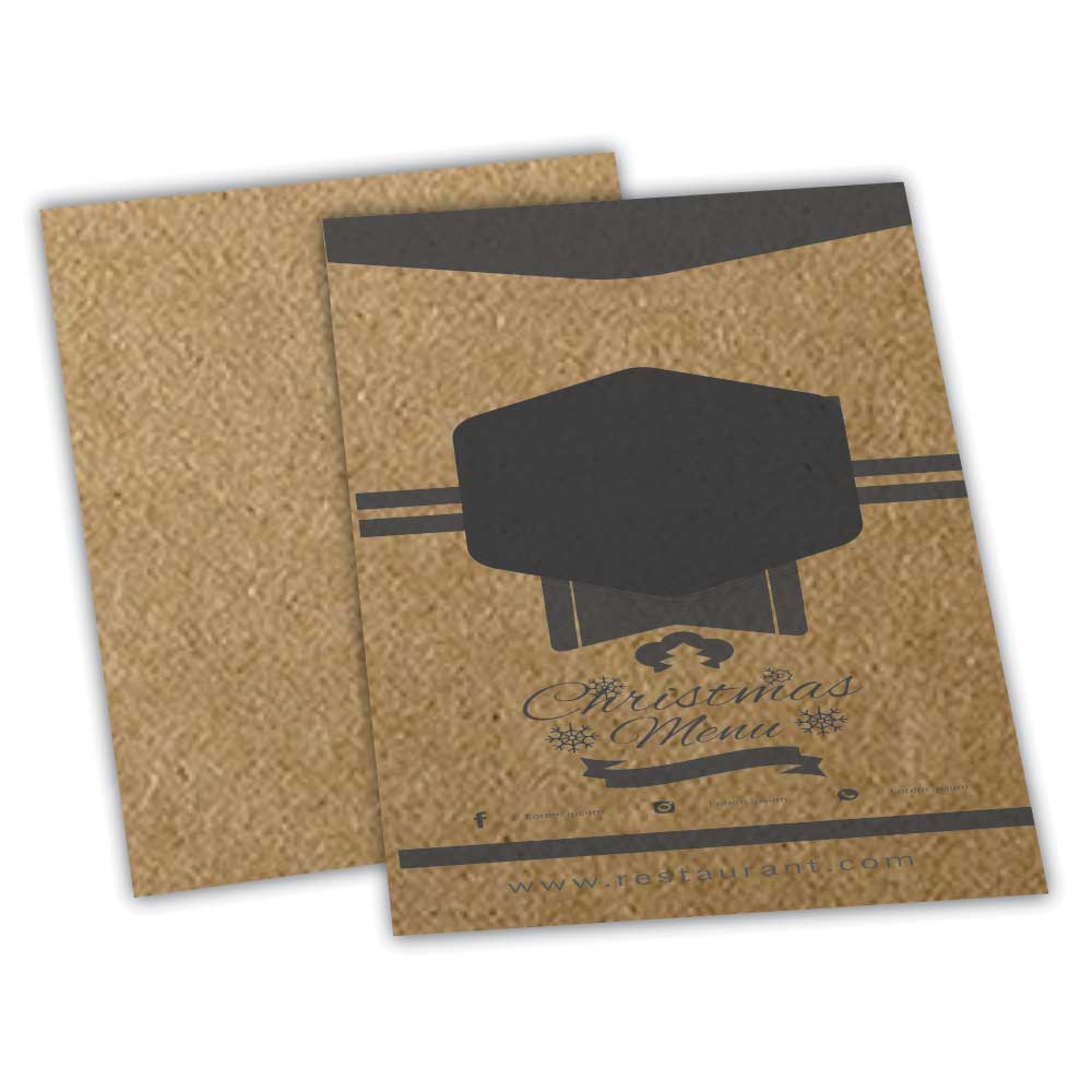 Cardápios Personalizados Simples Kraft 250g (210x300mm)