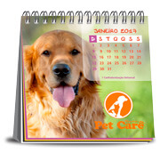 Calendário De Mesa Wire O Com 14 Páginas Sem Verniz Base Couchê 300g E Páginas Couchê 150g