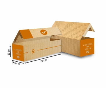 Caixas Para Cartão Papelão Ondulado 340g p/ 250 Cartões Personalizada