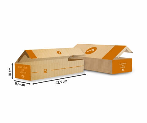 Caixas Para Cartão Papelão Ondulado 340g p/ 500 Cartões Personalizada