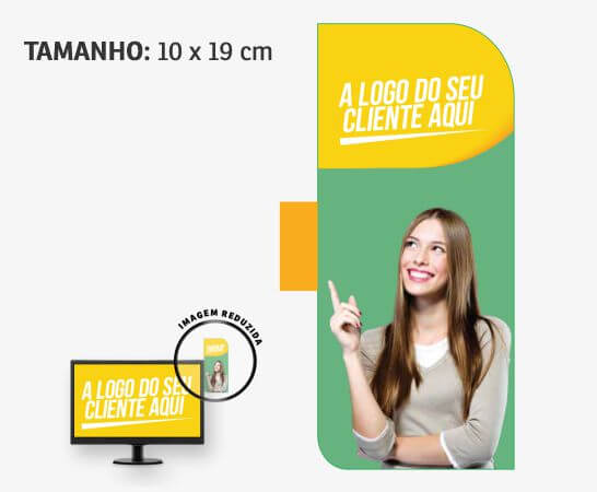 Display de Monitor Pvc Branco 0,50 - 2 Cantos