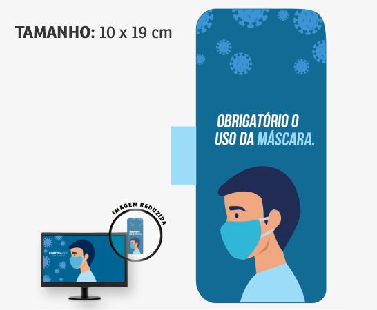 Display de Monitor Pvc Branco 0,50 - 4 Cantos