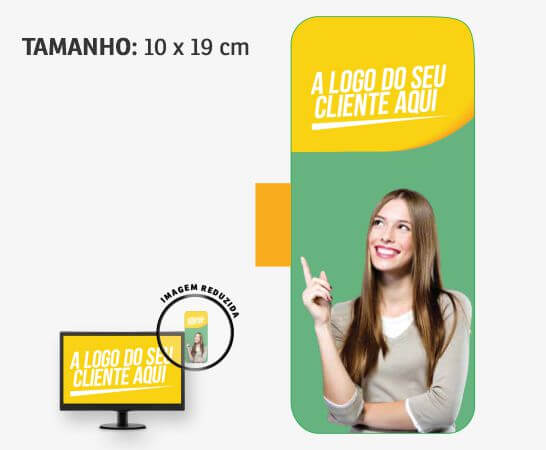 Display de Monitor Pvc Branco 0,50 - 4 Cantos