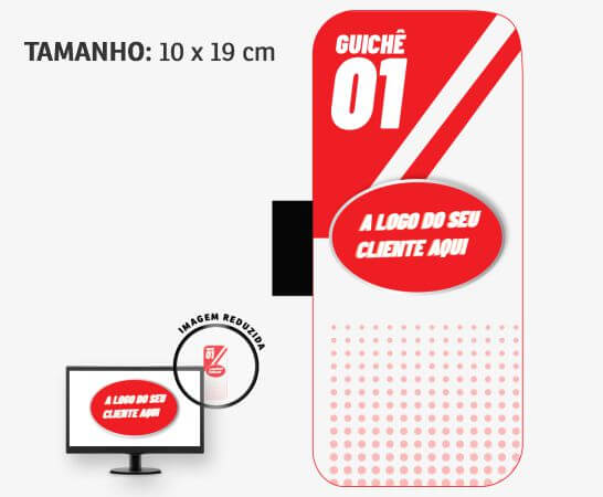 Display de Monitor Pvc Branco 0,50 - 4 Cantos