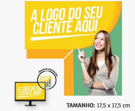 Display de Monitor Pvc Branco 0,50 - Quadrado
