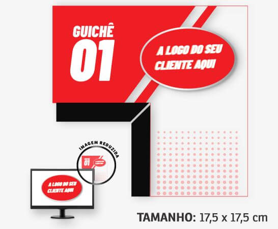 Display de Monitor Pvc Branco 0,50 - Quadrado