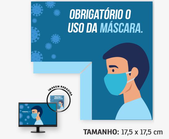 Display de Monitor Pvc Branco 0,50 - Quadrado