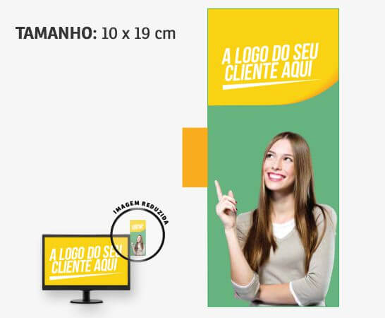 Display de Monitor Pvc Branco 0,50 - Retangular
