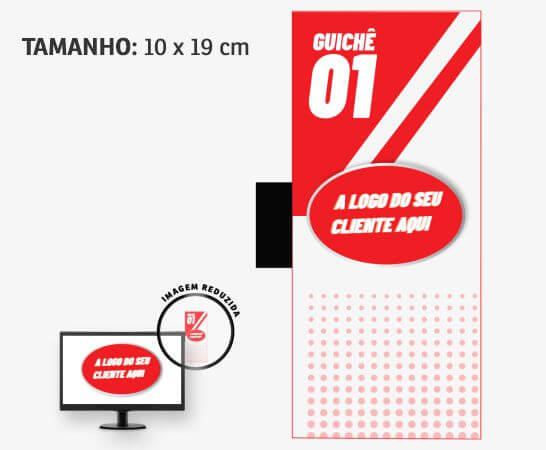 Display de Monitor Pvc Branco 0,50 - Retangular