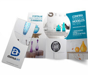 Folders E Mala Direta Couchê 115g Sem Verniz 2 dobras