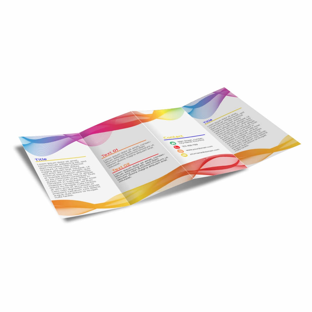 Folders E Mala Direta Couchê 70g Sem Verniz 3 dobras