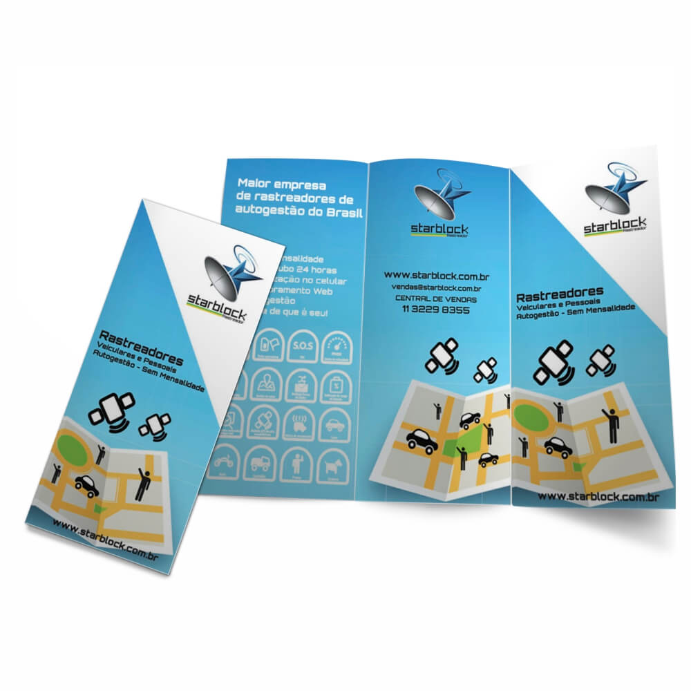 Folders E Mala Direta Apergaminhado 90g 2 dobras