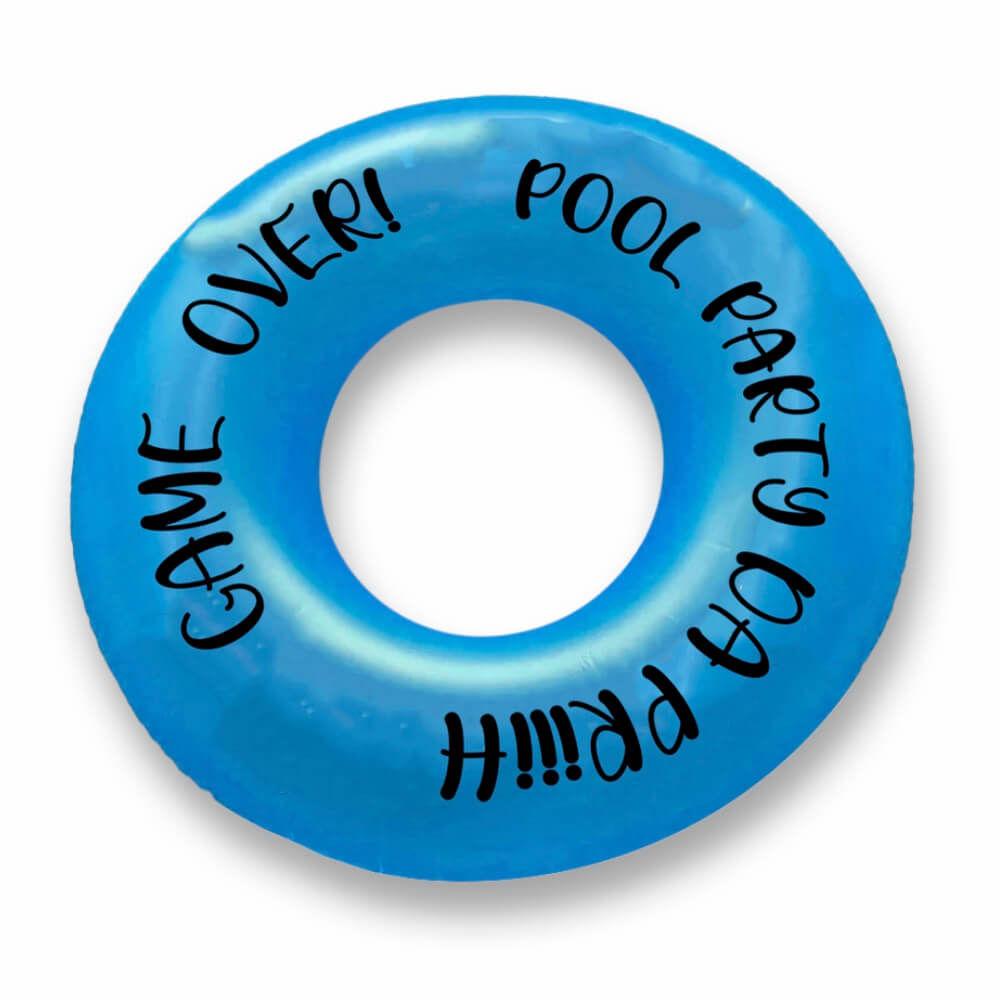 Boia Personalizada Decorativa Boia De Pvc Redonda Azul
