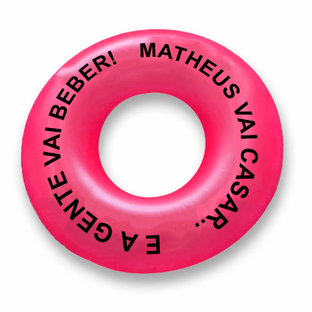 Boia Personalizada Decorativa Boia De Pvc Redonda Rosa