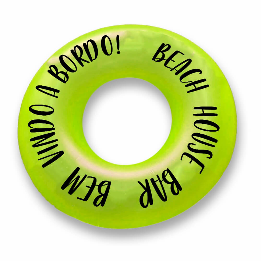 Boia Personalizada Decorativa Boia De Pvc Redonda Verde Limão