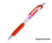 Canetas Impressão Colorida Plásticas Caribe White Vermelha