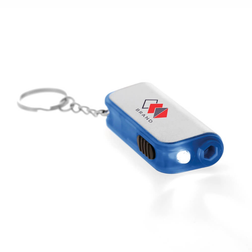 Chaveiro Com Led Gobo Com Ferramenta Azul