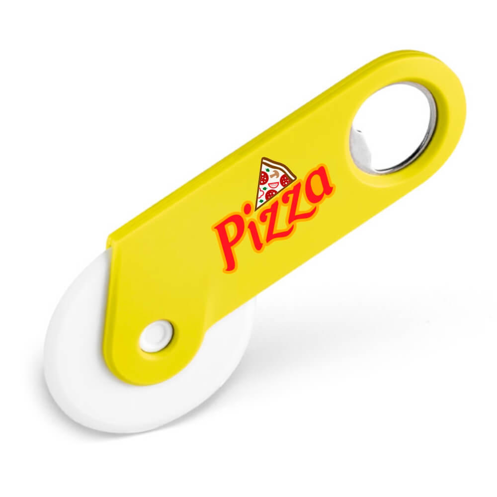 Abridor Cortador De Pizza Tradicional Tokev Amarelo