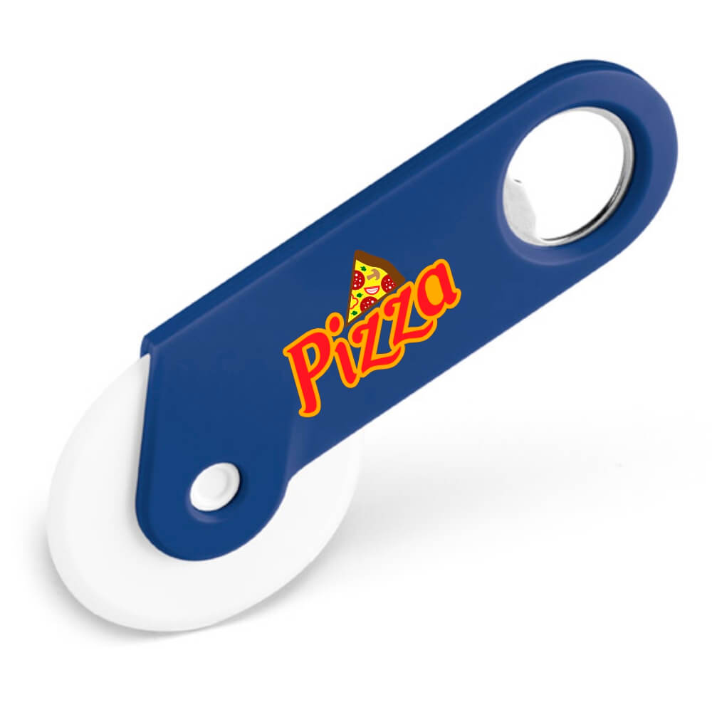 Abridor Cortador De Pizza Tradicional Tokev Azul