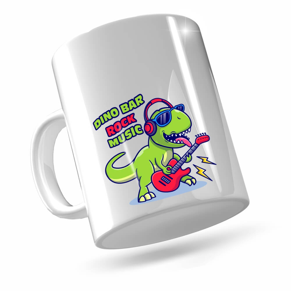 Caneca De Porcelana Simples 325ml Com Dtf Uv Branca