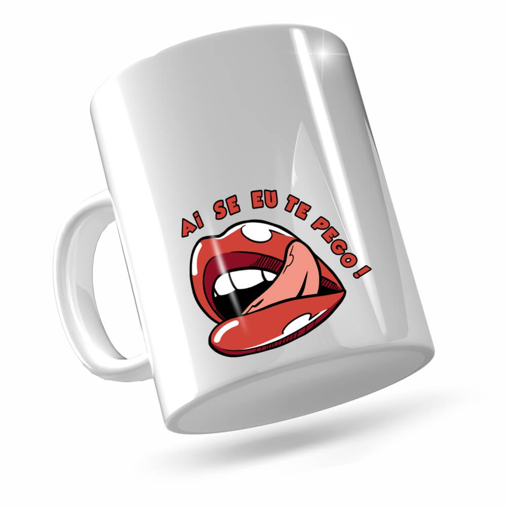Caneca De Porcelana Simples 325ml Com Dtf Uv Branca