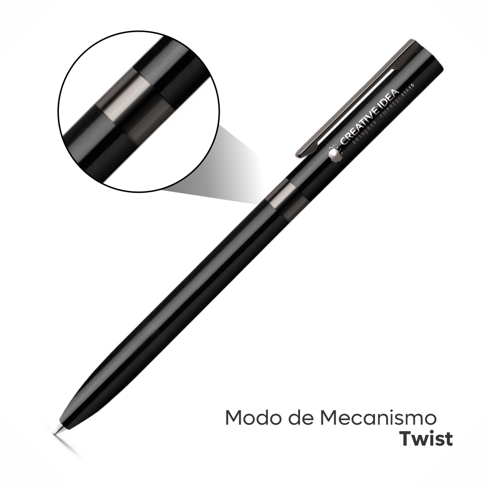 Canetas Gravação a Laser Clare Preta