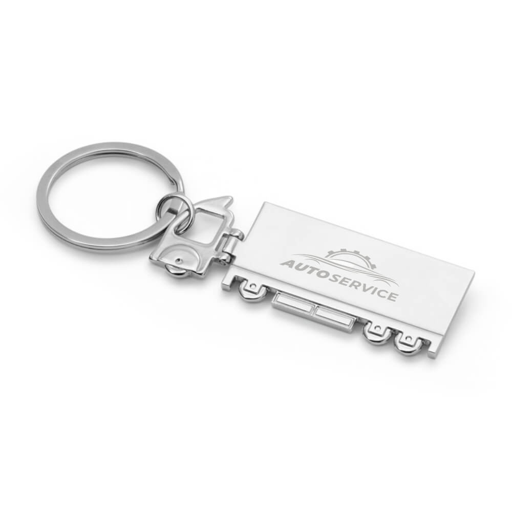 Chaveiro Gravação A Laser Metal Modelo Caminhão Cromado
