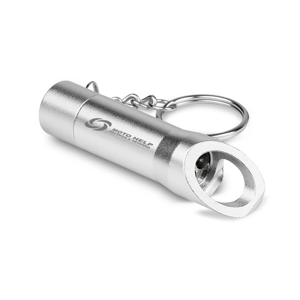 Abridor Gravação A Laser Metal Torchen Com Lanterna Cromado Satinado
