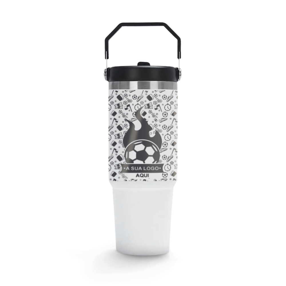 Copo Térmico Alça Sextavada 900ml Branco