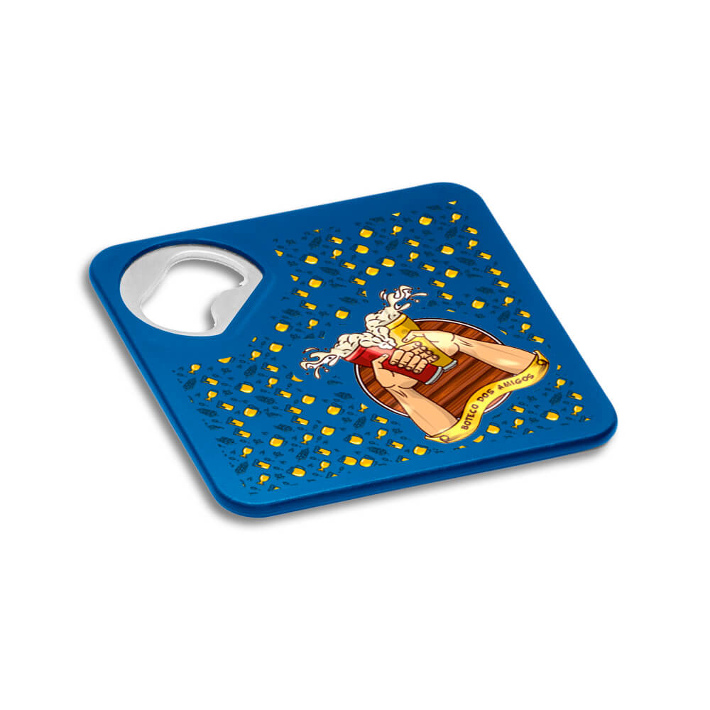Abridor Com Porta Copo Modelo Funfaye Azul