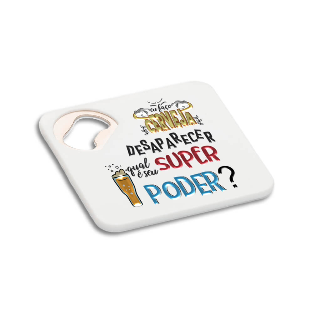 Abridor Com Porta Copo Modelo Funfaye Branco