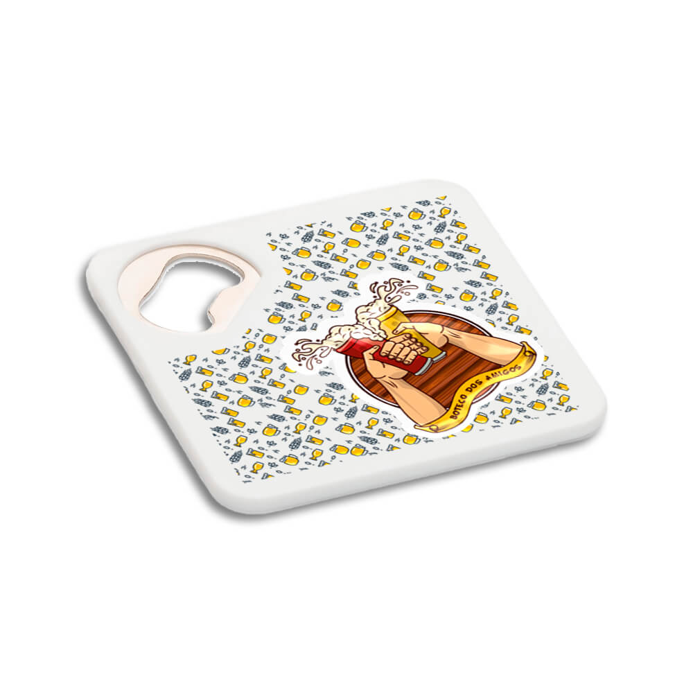 Abridor Com Porta Copo Modelo Funfaye Branco
