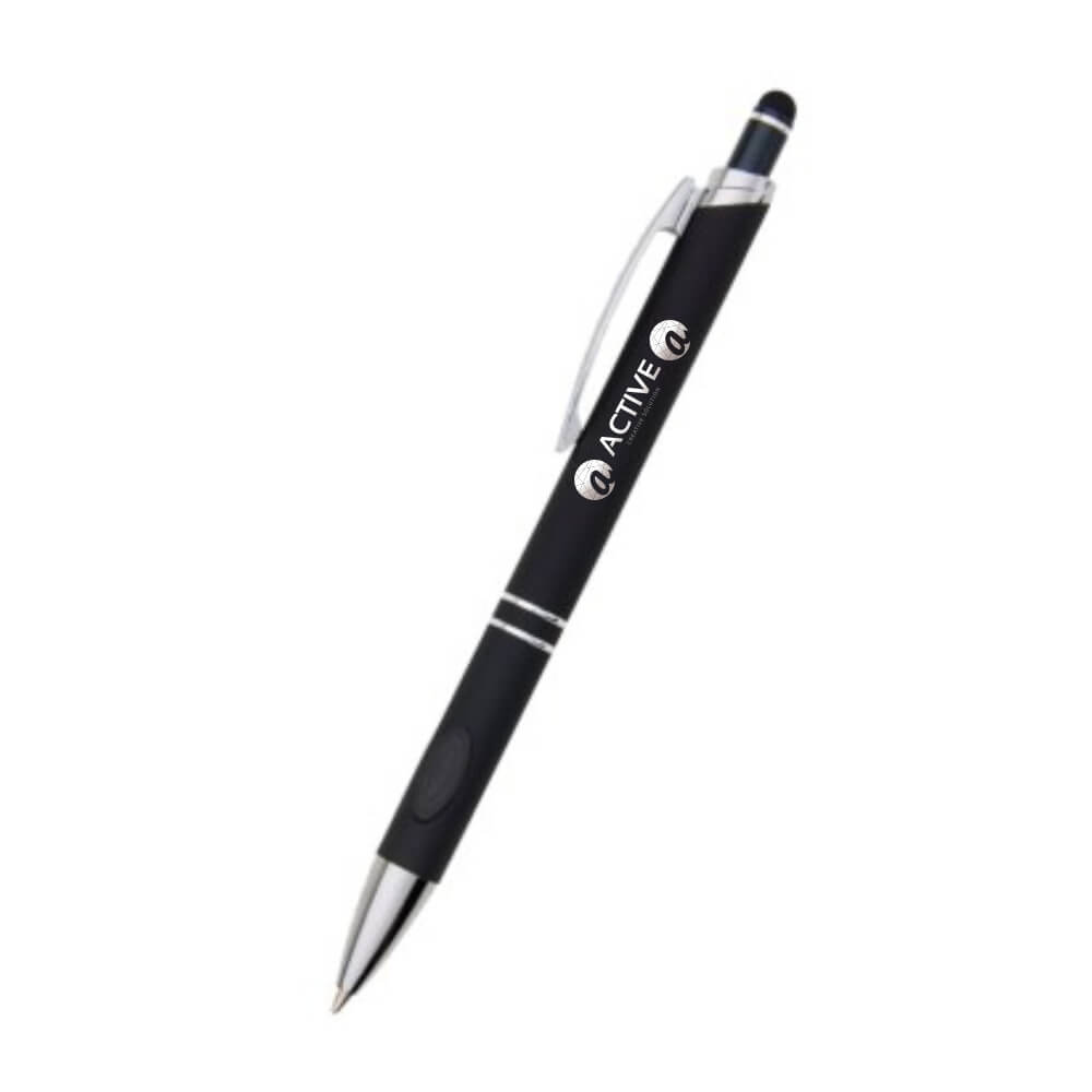 Canetas Gravação a Laser Prestige Preta Com Detalhe Prata