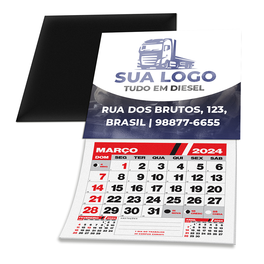 ímãs De Geladeira Corte Reto Couchê 250g Verniz Uv Total Frente