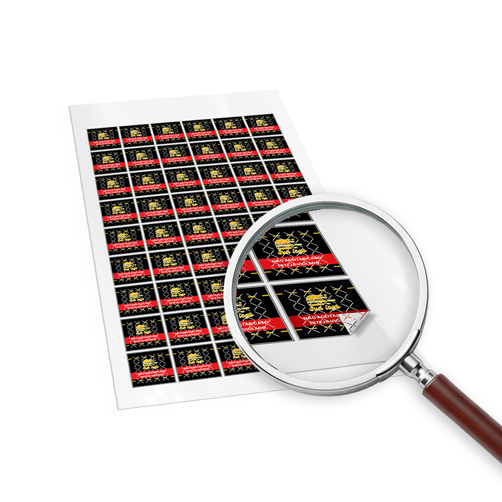 Adesivos Lacre De Segurança Papel 80g Quadrado (45x45mm)
