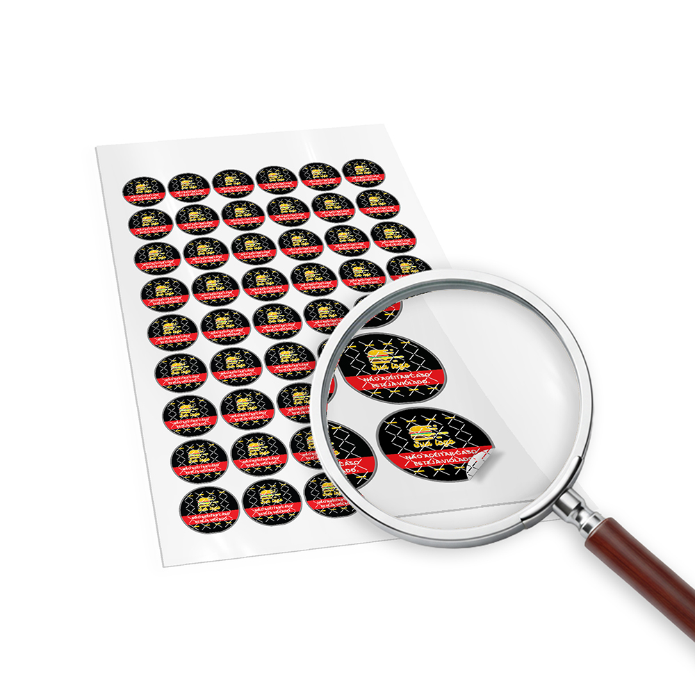 Adesivos Lacre De Segurança Papel 80g Redondo (45x45mm)