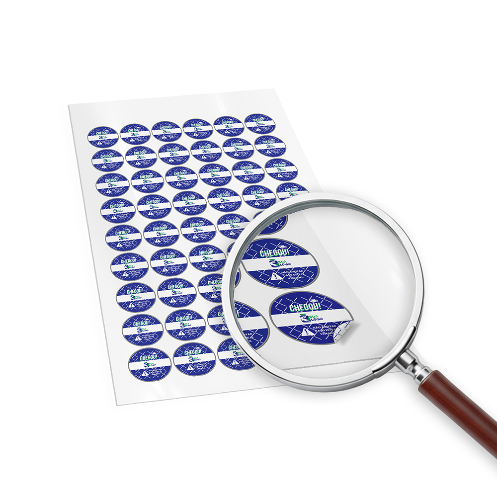 Adesivos Lacre De Segurança Papel 80g Redondo (45x45mm)