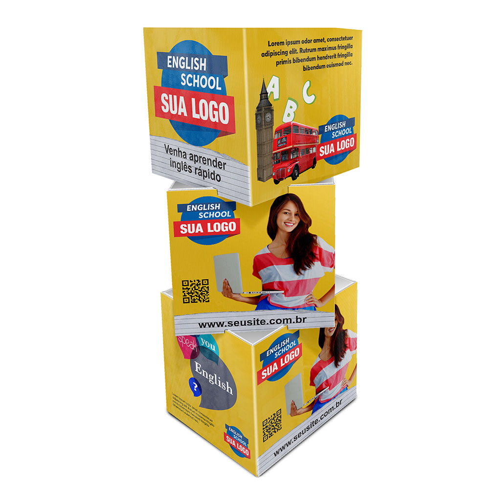 Totem Quadriedo de Polionda Com 3 Cubos 4mm