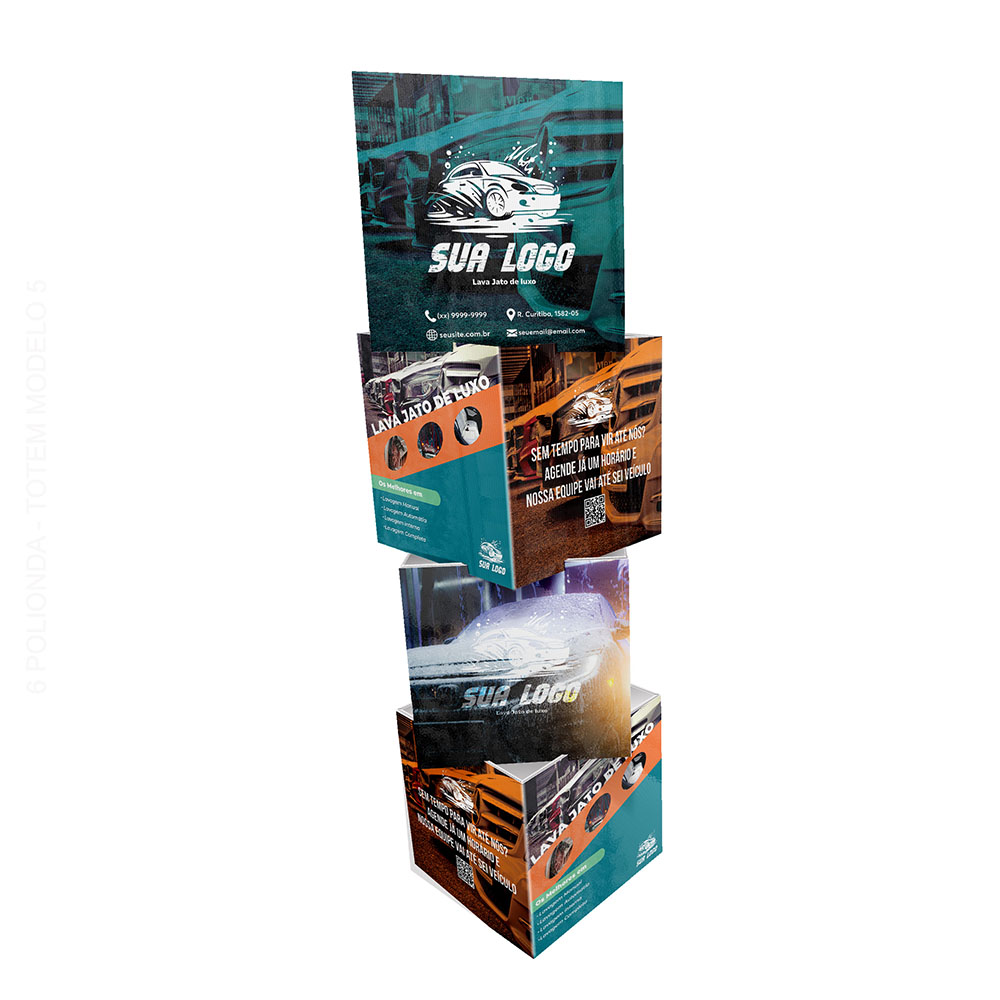 Totem Quadriedo de Polionda Com 4 Cubos 3mm