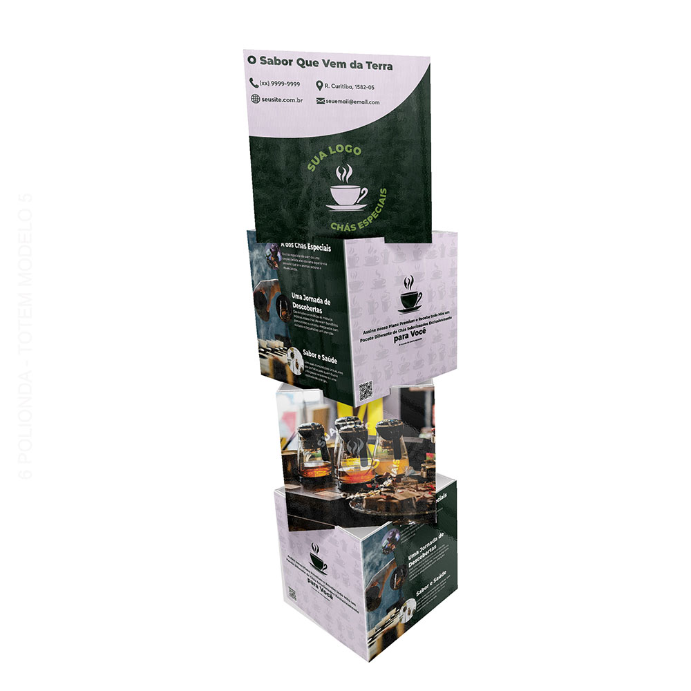 Totem Quadriedo de Polionda Com 4 Cubos 4mm