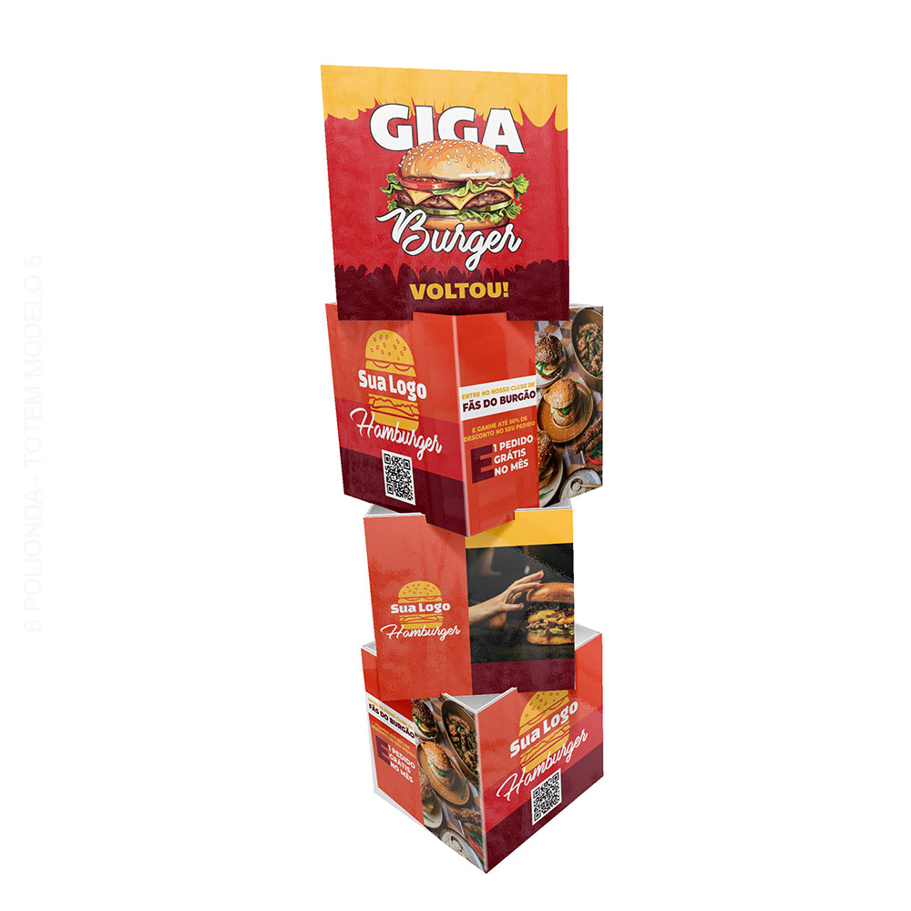 Totem Quadriedo de Polionda Com 4 Cubos 4mm