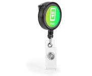 Chaveiro Porta Crachá Retrátil Preto