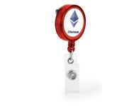 Chaveiro Porta Crachá Retrátil Vermelho