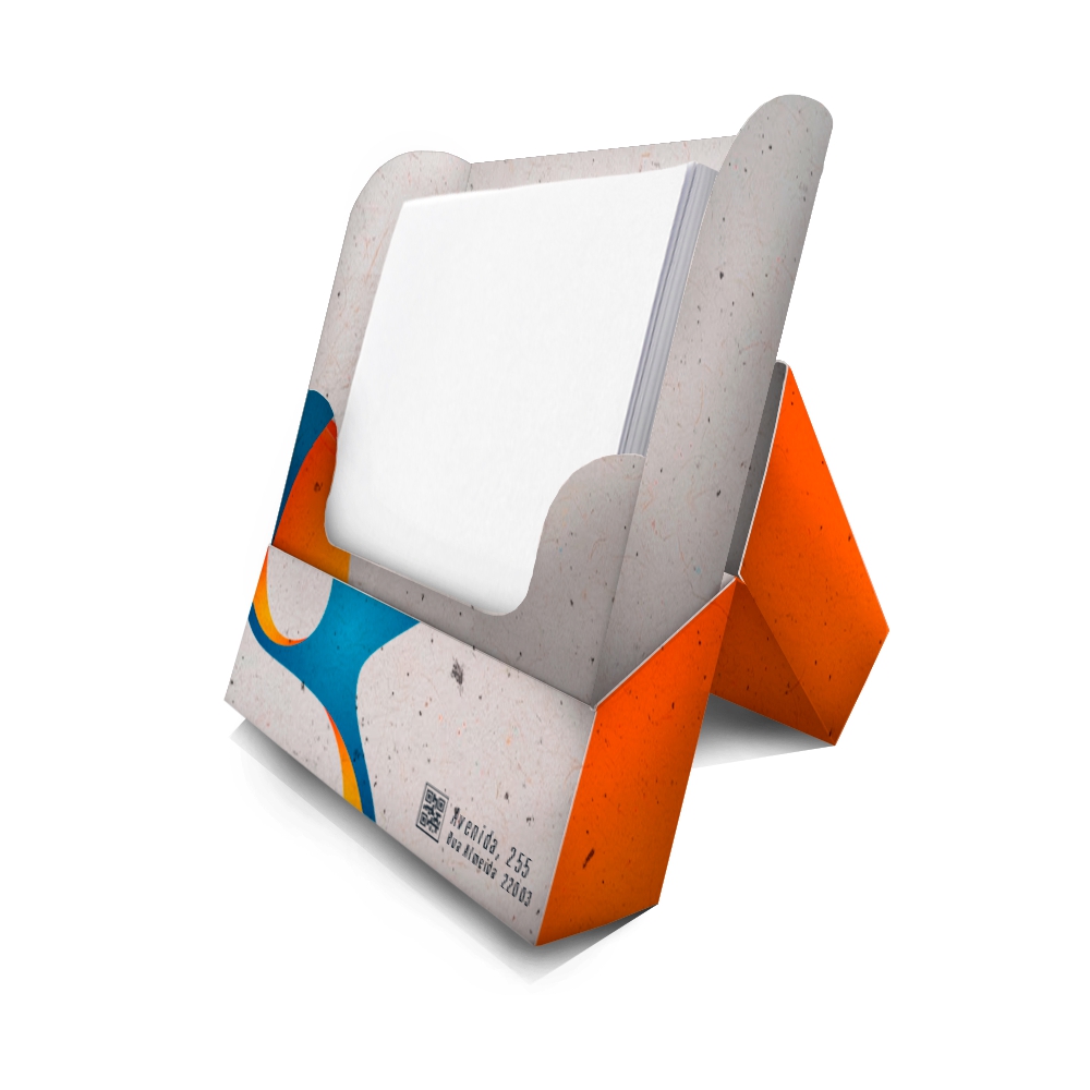 Caixa Porta Bloco Com Folhas Brancas Reciclato 240g